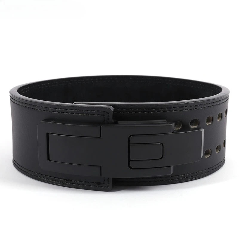 Cowhide SBD Weightlifting Belt Leather Waist Support Lever Buckle Powerlifting Strong Pull Squat Deadlift Gym Training Fitness