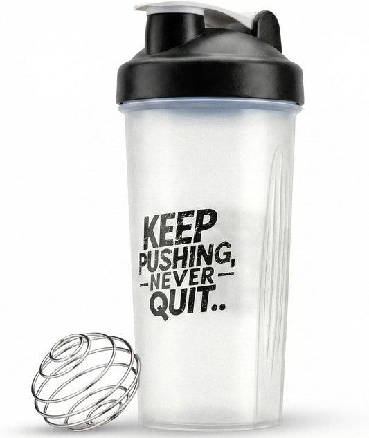 Protein Shaker Bottle, 600Ml with Wire Mixing Ball, Leak-Proof, Bpa-Free, Dishwasher Safe, Gym Shaker for Protein Shakes, Pre-Workout & Supplements Drinks