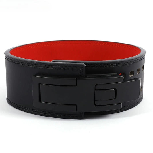 Cowhide SBD Weightlifting Belt Leather Waist Support Lever Buckle Powerlifting Strong Pull Squat Deadlift Gym Training Fitness