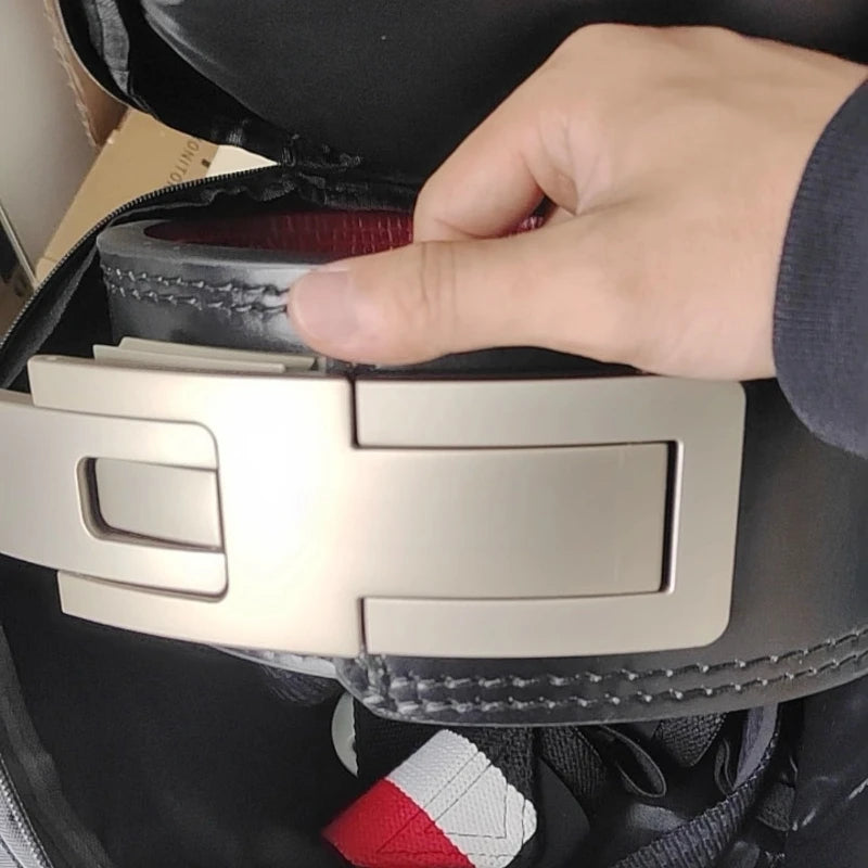 Cowhide SBD Weightlifting Belt Leather Waist Support Lever Buckle Powerlifting Strong Pull Squat Deadlift Gym Training Fitness