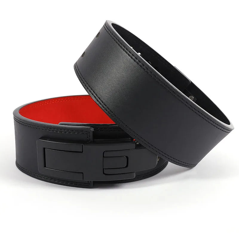 Cowhide SBD Weightlifting Belt Leather Waist Support Lever Buckle Powerlifting Strong Pull Squat Deadlift Gym Training Fitness